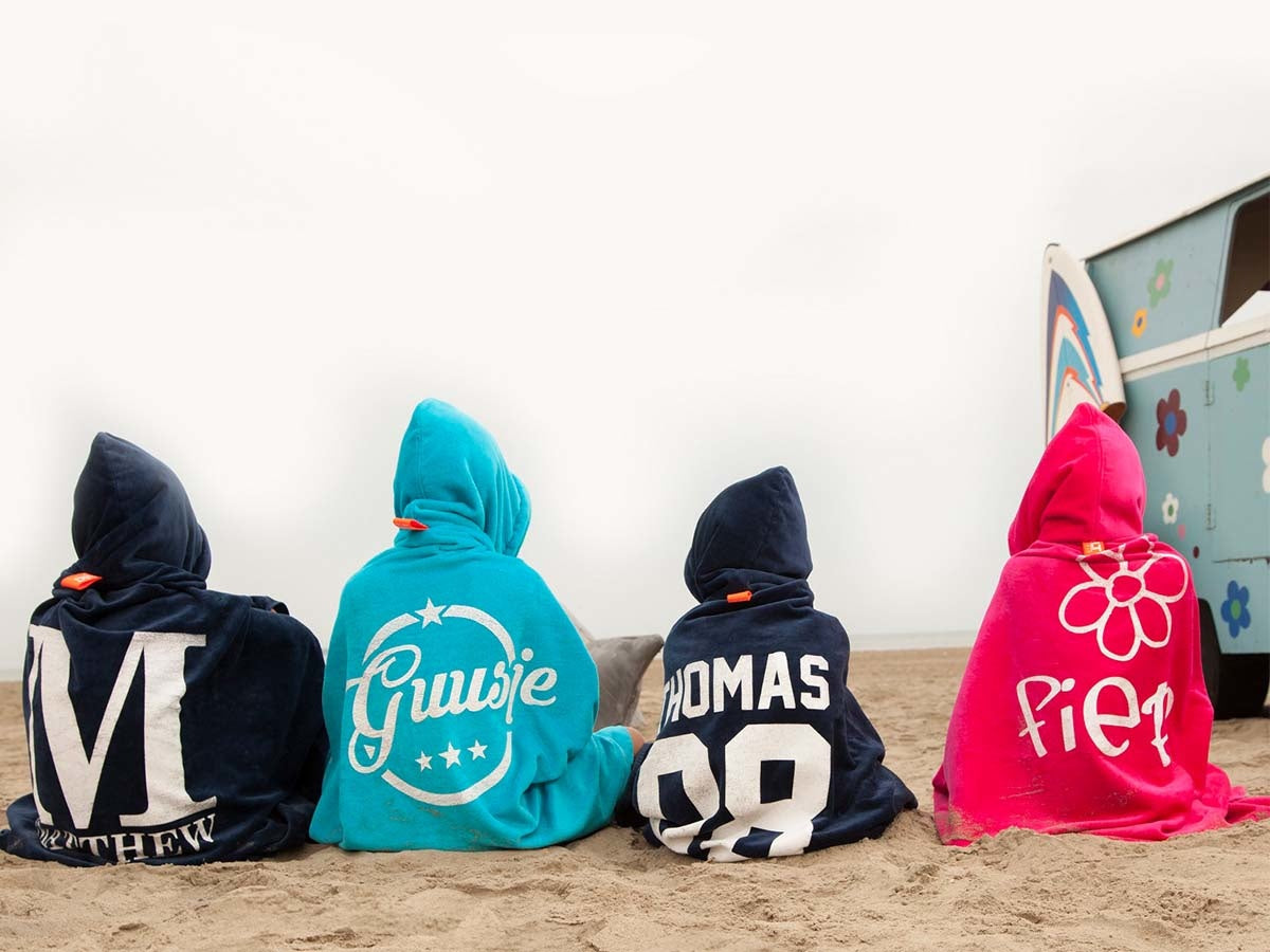 Strandlaken met naam Hoody