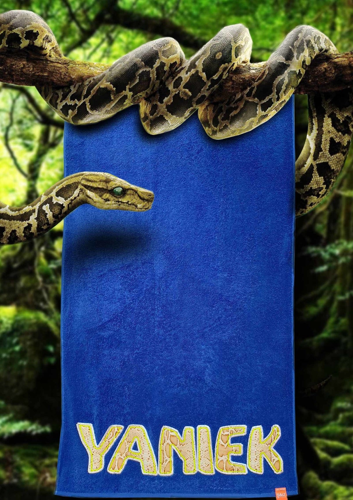 Strandlaken met slangenprint