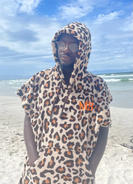 surfponcho panter borduren