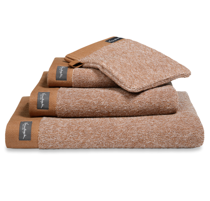 Vandyck badgoed mouliné cognac