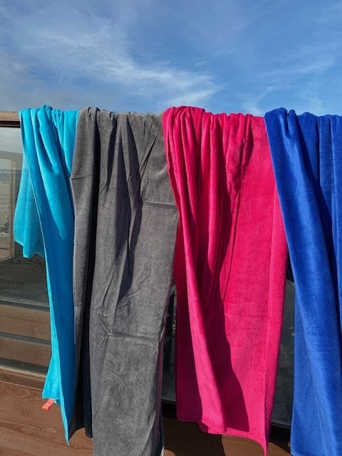 Velours strandlakens XL