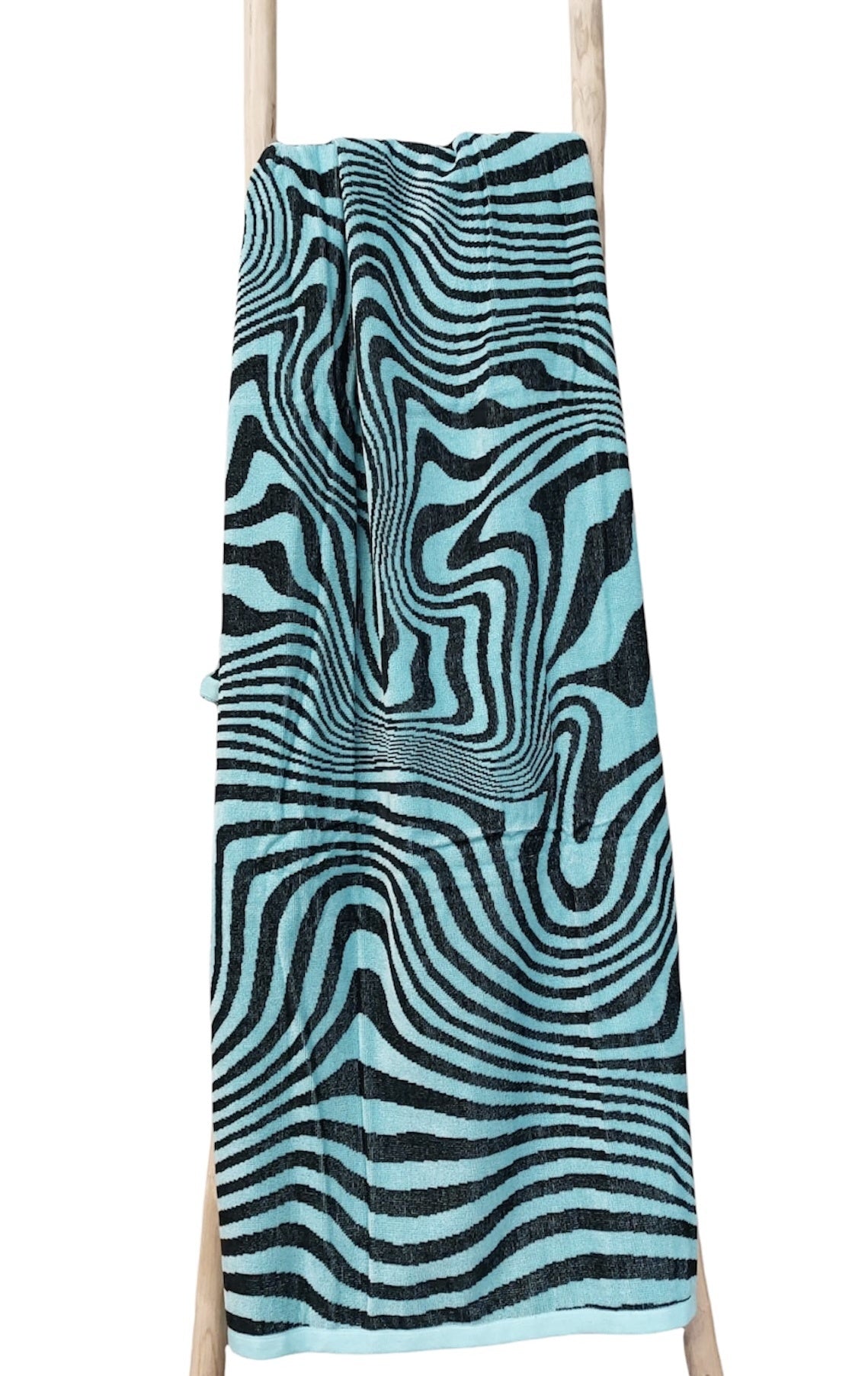 Vossen strandlaken Swirl capri blu