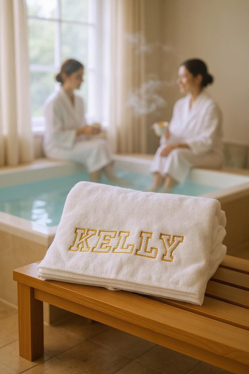 Embroidered beach towel