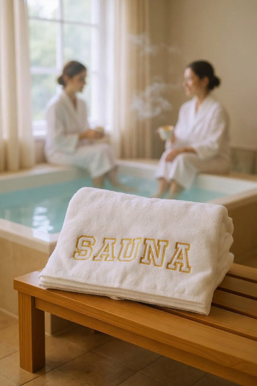 Embroidered beach towel