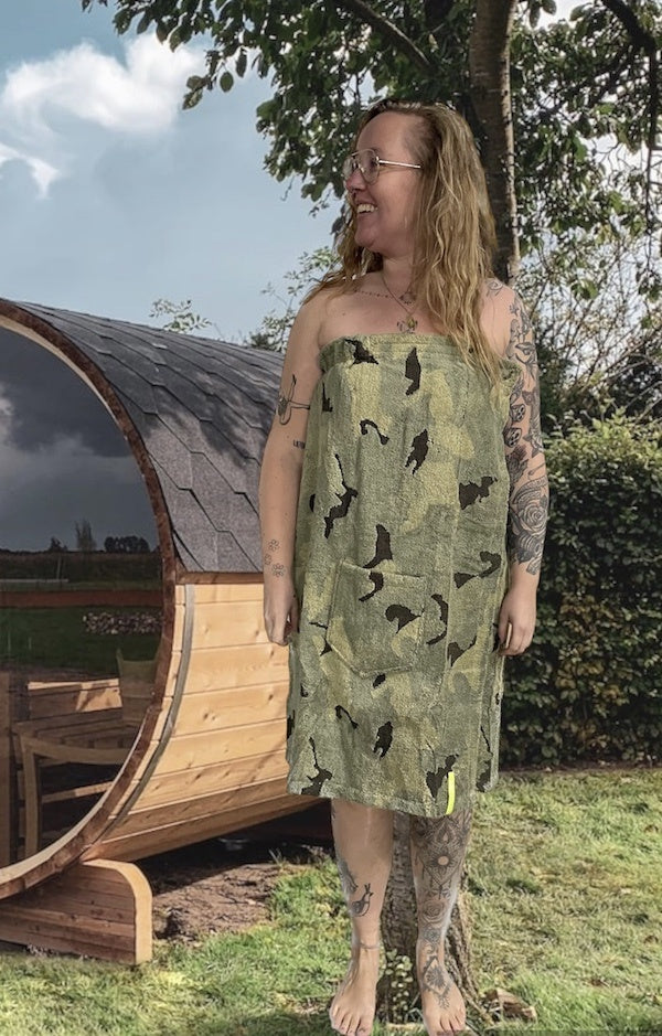 XXL dames saunakilt Camo