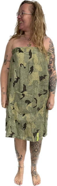 XXL Saunahanddoek met klittenband Camouflage