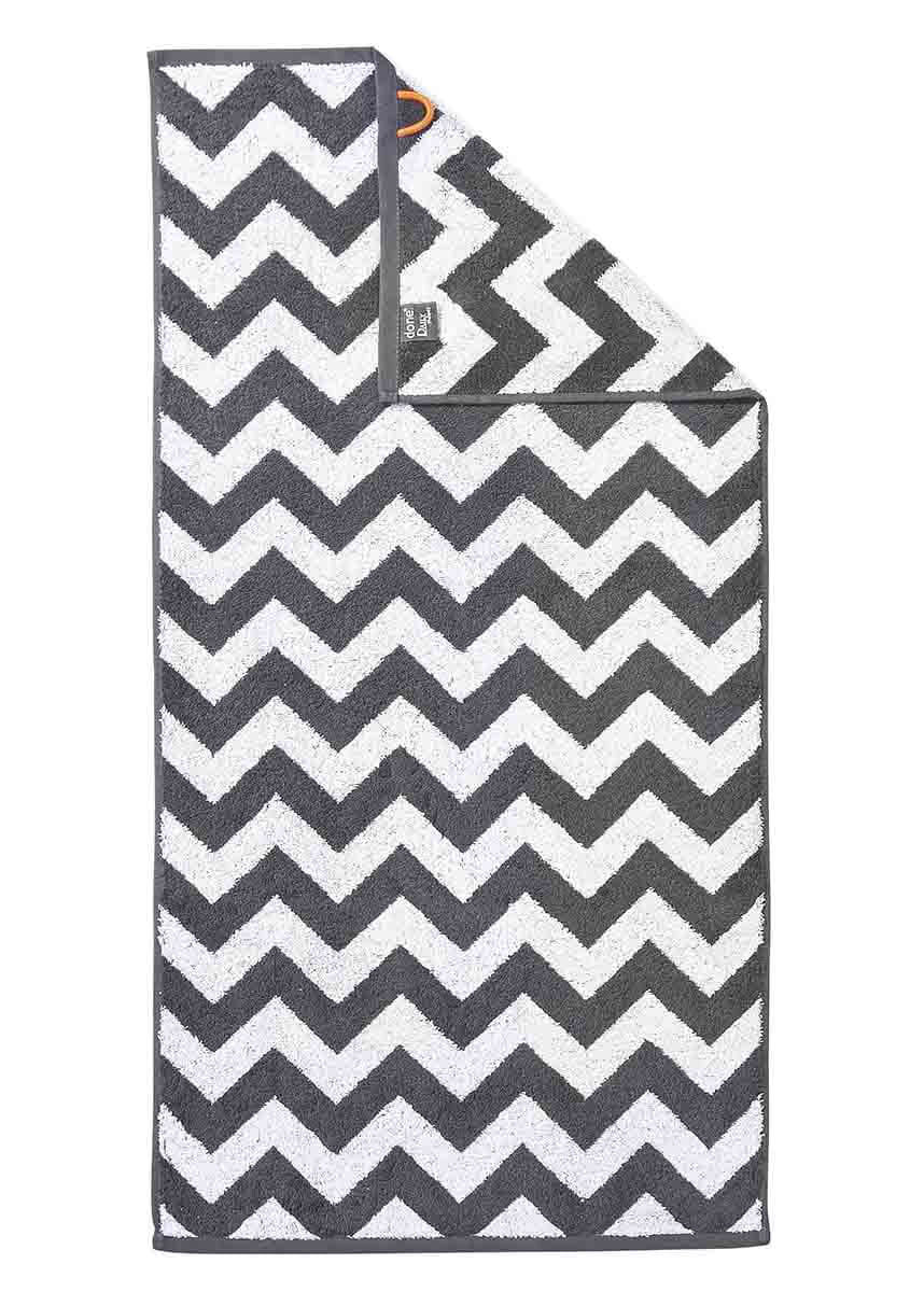 Zigzag antraciet_Handdoek