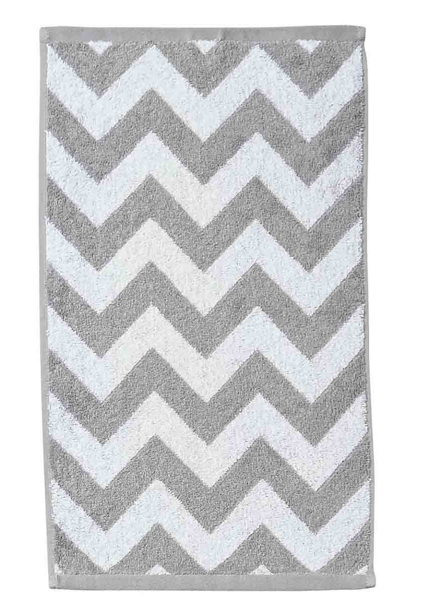 Zigzag zilvergrijs_Gastendoek