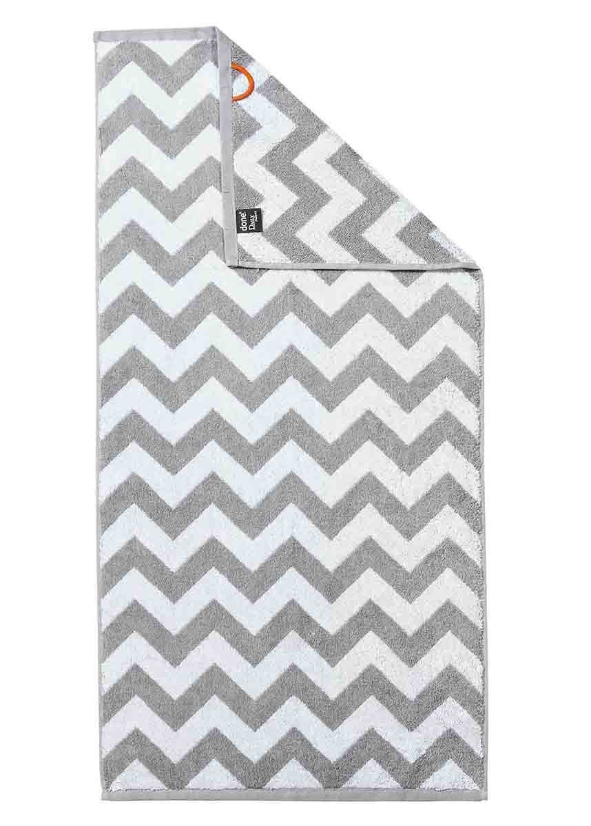 Zigzag zilvergrijs_handdoek