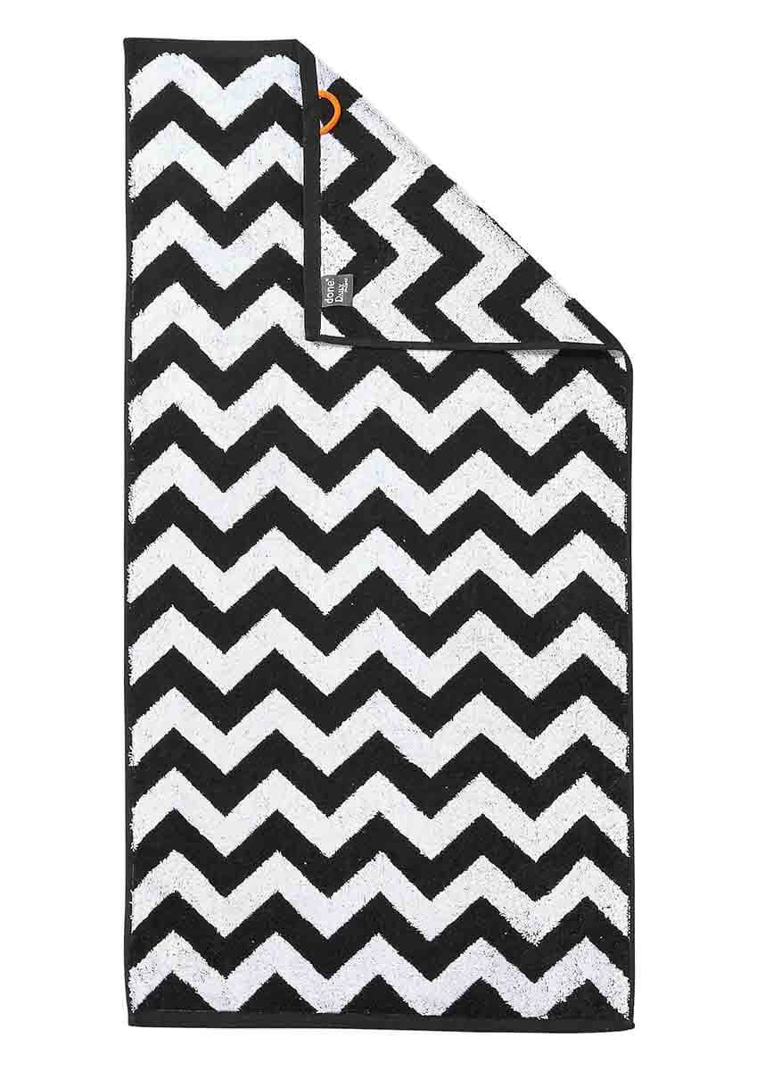Zigzag zwart_Handdoek