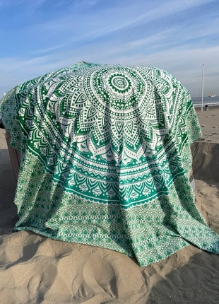 2-persoons stranddoek groen