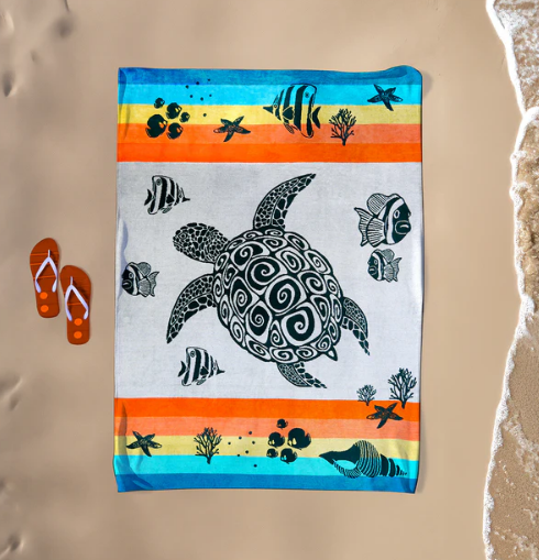 2-persoons strandhanddoek Turtles