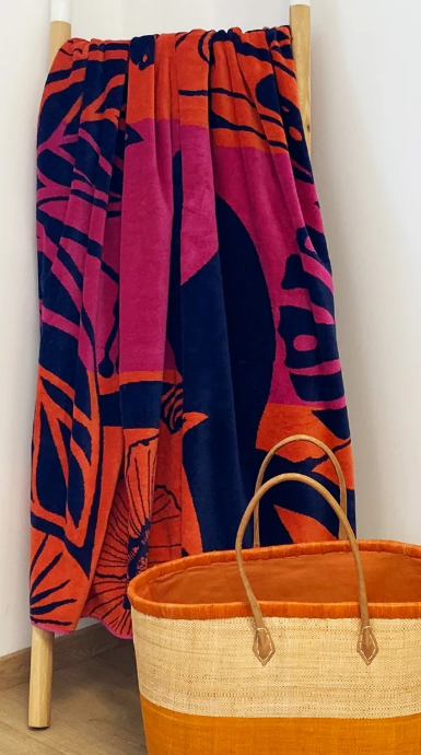 2-person beach towel Tropical Forest