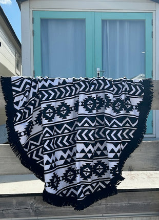 Ronde handdoek Aztec
