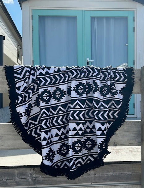 Ronde handdoek Aztec