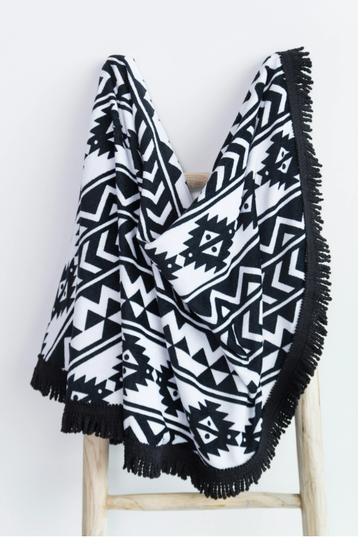 Ronde handdoek Aztec
