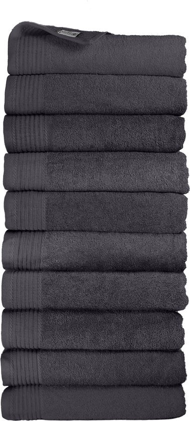 Classic handdoeken antraciet - 10 stuks