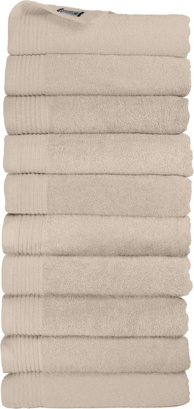 Classic handdoeken beige- 10 stuks