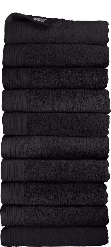 Classic handdoeken zwart- 10 stuks
