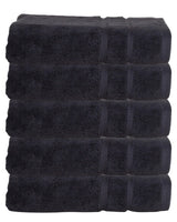 Hotel badhanddoeken antraciet - 5 stuks