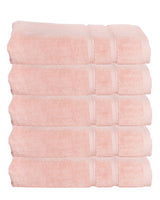 Hotel badhanddoeken roze - 5 stuks