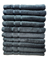 Hotel handdoeken antraciet - 10 stuks