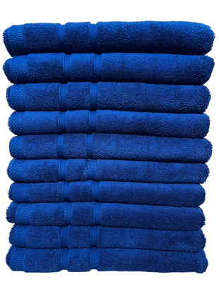 Hotel handdoeken donkerblauw - 10 stuks