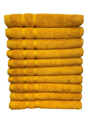 Hotel handdoeken okergeel - 10 stuks