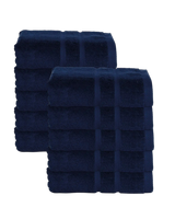 Hotel handdoeken donkerblauw - 10 stuks
