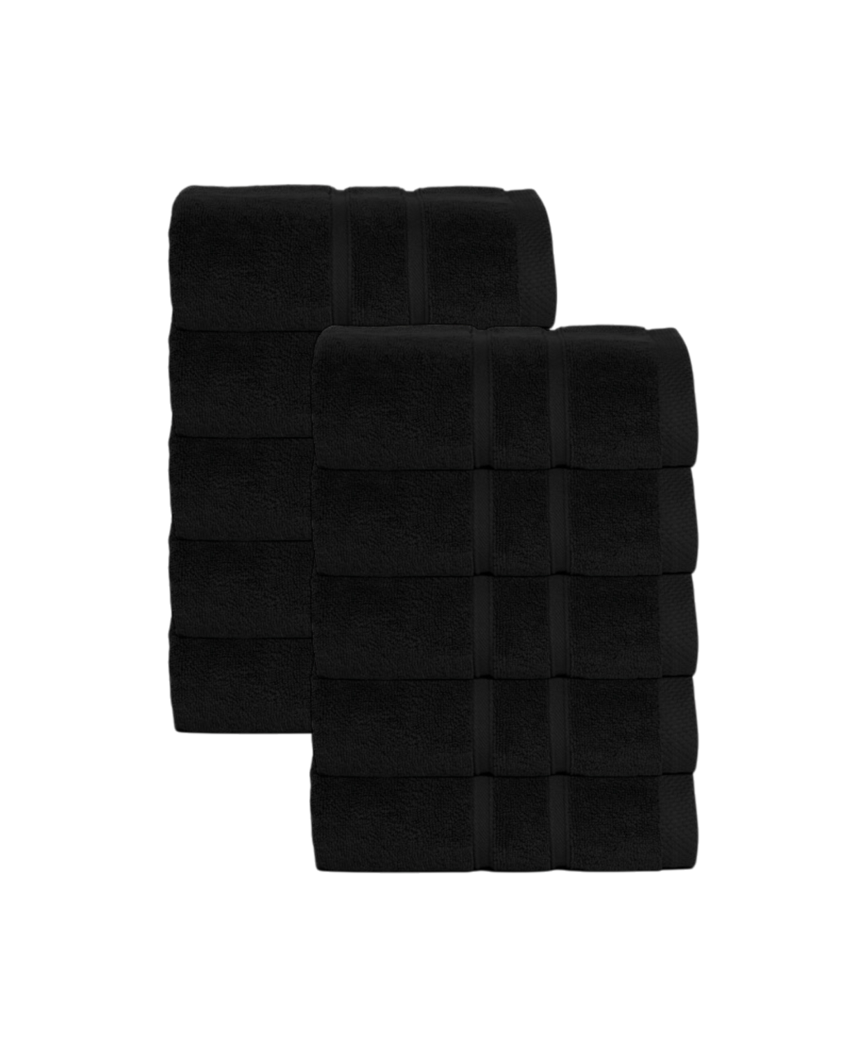 Hotel handdoeken zwart - 10 stuks