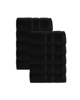 Hotel handdoeken zwart - 10 stuks
