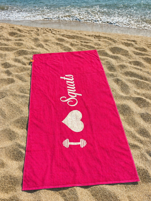S&amp;LT bath towel with XXL print