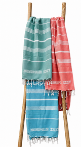 Hamamdoek borduren met tekst of logo
