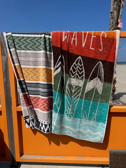 Velours strandhanddoek Shaka