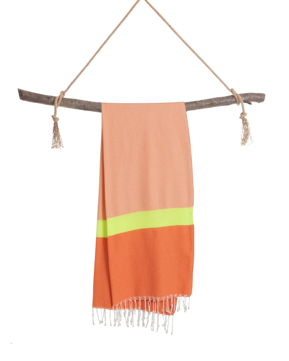 Neon hamamdoek oranje/roze