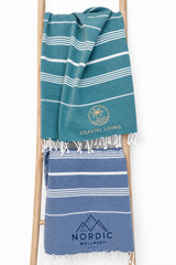 Hamamdoek borduren met tekst of logo