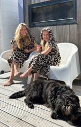 Terry cloth surf poncho Panther