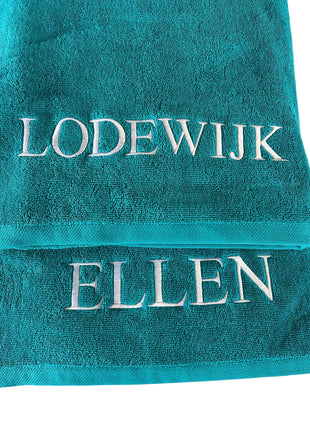 Strandhanddoek borduren