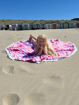 Ronde handdoek Flamingo Roze