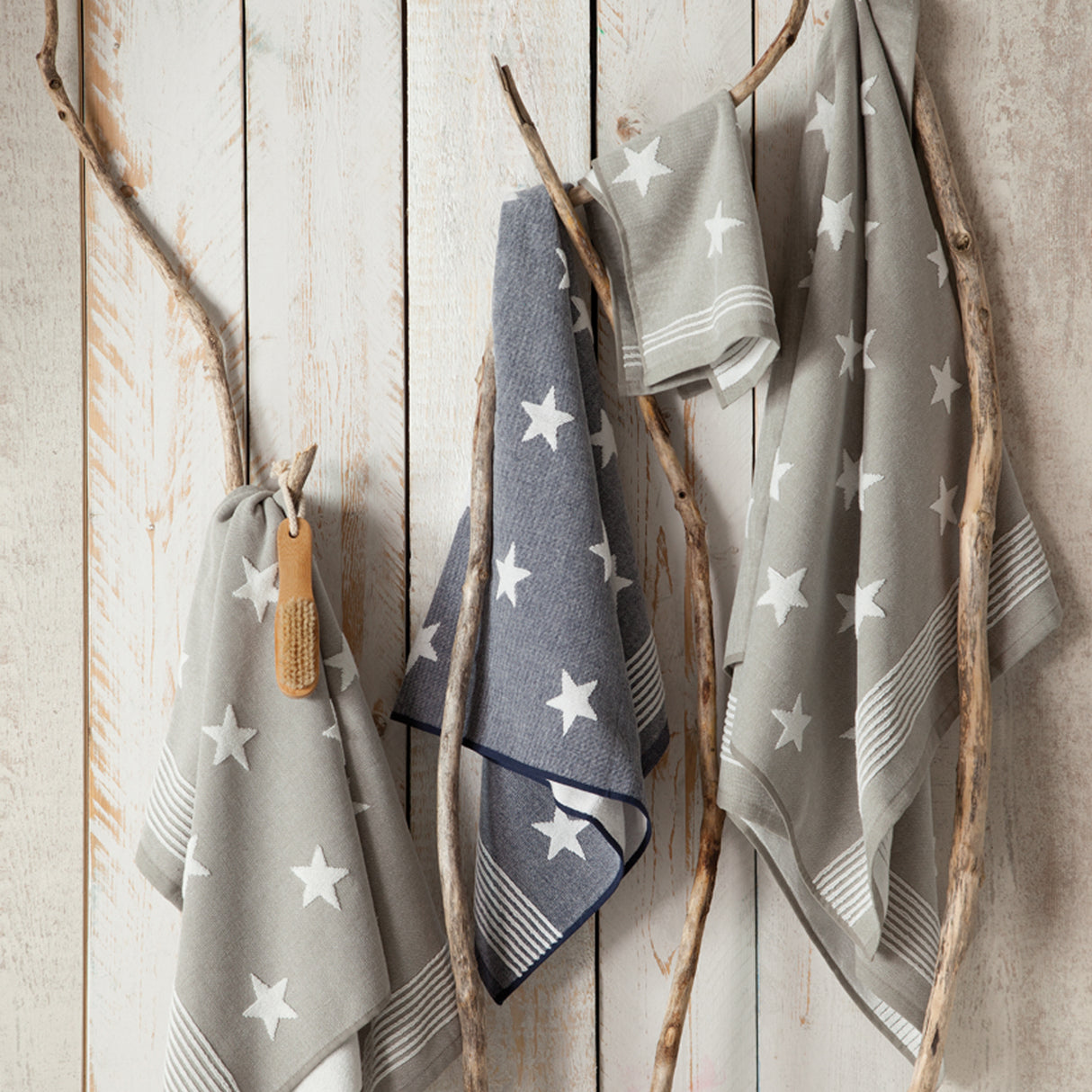ACTIE - Seahorse Handdoekenset Stardust Grijs