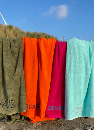 Strandhanddoek borduren