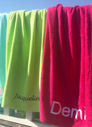 Strandhanddoek borduren
