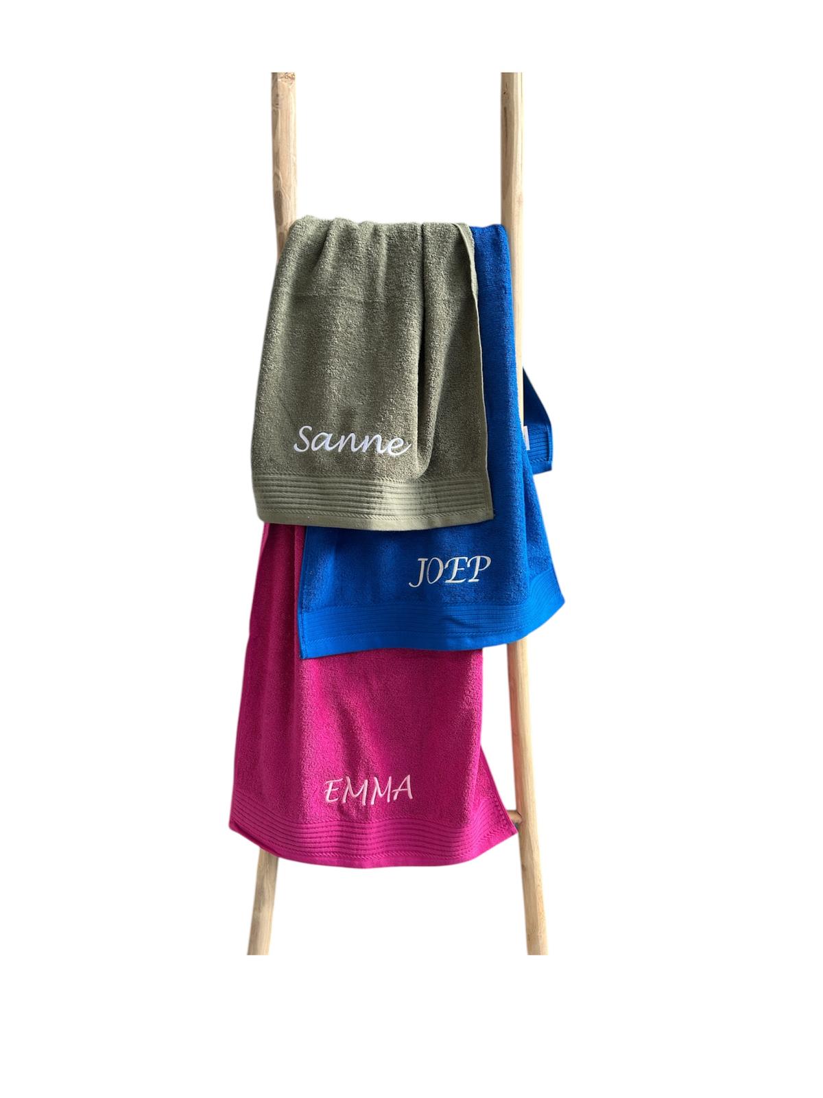 The One handdoek borduren