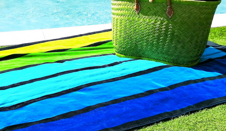 Velours strandhanddoek Happy Men