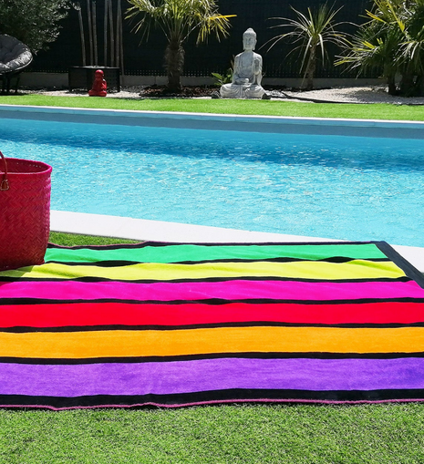 Velours strandhanddoek Happy Fresh