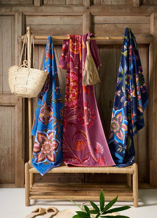 PIP Studio strandhanddoek Viva la Vida blauw