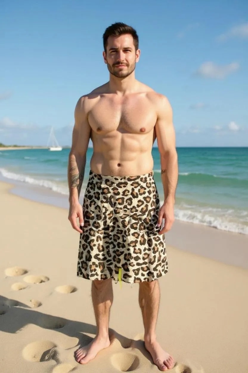 XXL sauna handdoek heren Panter