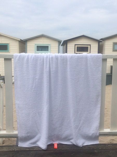 Luxe XXL strandlaken wit 100x200 cm - 500 gr/m2