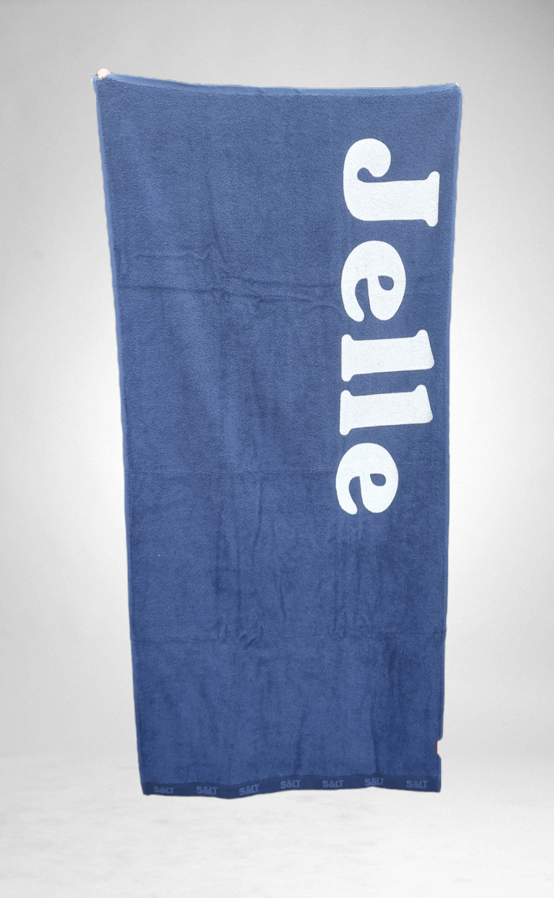 Badlaken badstof met print navy