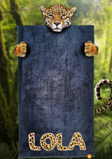 Badlaken met luipaardprint